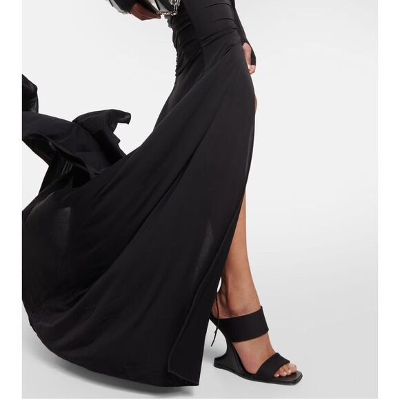 ALEX PERRY Garner mockneck ruched gown in black NWT Size US 6 - Picture 5 of 8